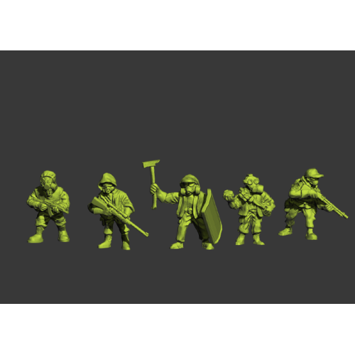 Post Apocalyptic Survivors in Gas Masks